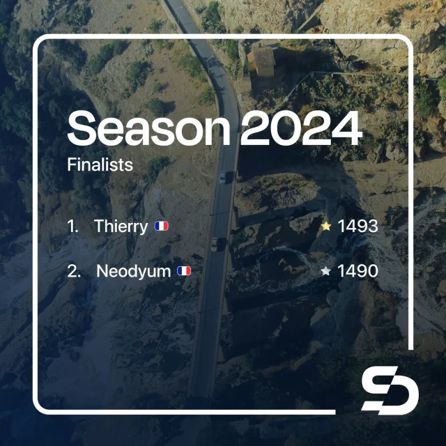 🥁 Drumroll please... 🥁
The FIA SDC Season 2024 Playoffs are over and we are thrilled to announce the two finalists! ⭐️ Big congratulations to Thierry and Neodyum! 💫 Both drivers are invited to a live Head 2 Head Grand Finale in Kigali, Rwanda.

#FIASDC #drivechangetoday #season2024 #worldchallenge